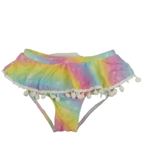 Beach Resort Swim Bottom Pom Pom Girls SMALL Candy Print - Picture 1 of 9
