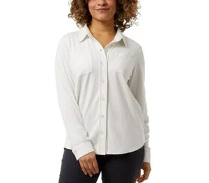 Camicia donna 32 gradi in morbido pile con bottoni, panna, media - Foto 1 di 3