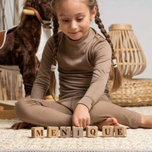 Kids' 160 Thermal Long Sleeve Crew Beige - Picture 1 of 11