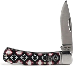 Ariat Red White Aztec Pattern 3" - Acc Knives - A710011297 - Picture 1 of 5