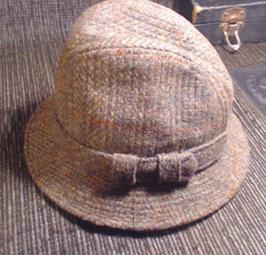 John Alexander Welsh Tweed Fedora Größe Small ca. 21 Zoll Made in USA - Bild 1 von 8