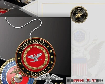 Customizable US Marine Colonel Invitation Template DIGITAL DOWNLOAD - Image 1 of 3