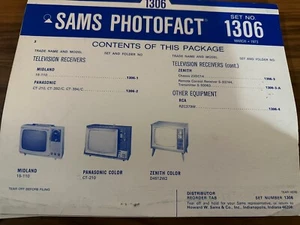 Juego completo de carpetas vintage Sams Photofact 1306 marzo 1973 Midland Panasonic - Imagen 1 de 5