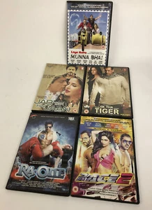 5 x BOLLYWOOD DVD Lot RA ONE, Race 2, Munna Bhai, EK THA TIGER, JAB TAK HAI JAAN - Picture 1 of 16