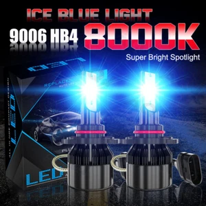 Kit de faros LED 8000K azul hielo COB 9006 HB4 bombillas lámpara de haz bajo 2500LM - Imagen 1 de 12