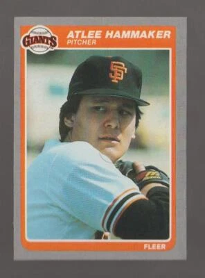 1985 Fleer Atlee Hammaker San Francisco Giants #608 Near Mint or Better - Image 1 of 2