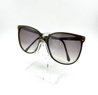 1990'S VALENTINO LAGUNA GREEN/BROWN SUNGLASSES - Image 1 of 4
