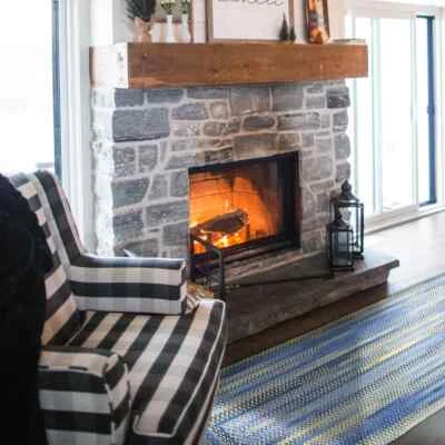 Capel Rugs American Classic Blue Yellow Wool Blend Country Braided Rectangle Rug - Image 1 of 3