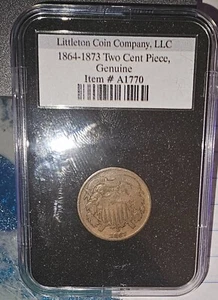 New Price - 1867 US Two Cent Piece 2c Copper Coin - Picture 1 of 3