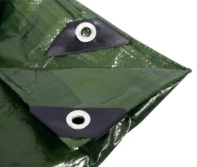 Hanjet Waterproof Fabric Tarpaulin 15 x 20 5 Mil Thick PETarp Army Green Camp...