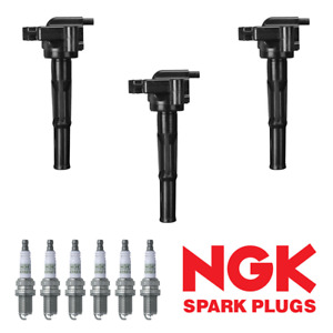 3 Ignition Coil & 6 NGK Platinum Spark Plug for 96-02 Toyota 4Runner 3.4L UF156