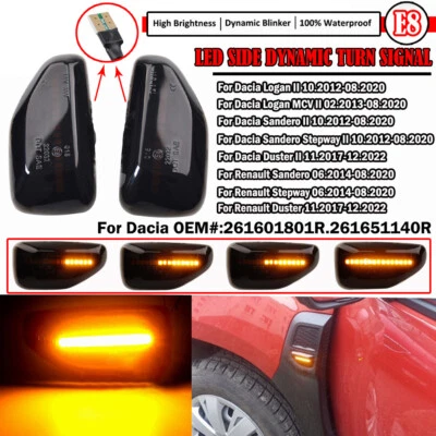 Luz de señalización lateral de señal de giro para Renault Stepway 2015 2016 2017 2018 2019-2020 Foto 1 de 4