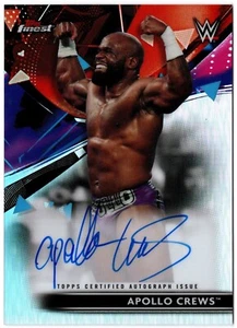2021 Topps Finest WWE Roster Autographs Refractor APOLLO CREWS #RA-AC Auto - Picture 1 of 1