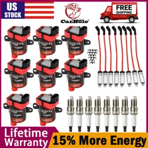 8Pack Ignition Coil+Spark Plug+Wires set For Chevy Silverado 1500 2500 GMC UF262 - Picture 1 of 14