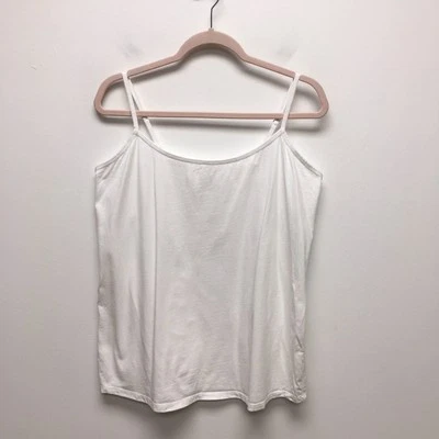 Top cami Lane Bryant para mujer blanco sin mangas cuello redondo correa ajustable 14/16 Foto 1 de 4