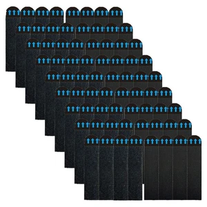 72 Pieces Black Picture Frame Hanging Strips 93x19mm for Smooth Surfaces - Picture 1 of 7