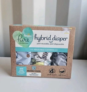 Pampers Hybrid Reusable Diaper Covers 3 Pack Safari Animals Milk Cookie 8-35 lbs - Picture 1 of 2