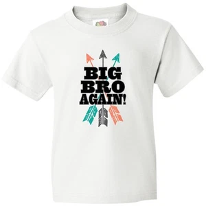 Inktastic Big Bro Again Tribal Arrow Brother Announcement Youth T-Shirt Siblings - Picture 1 of 5