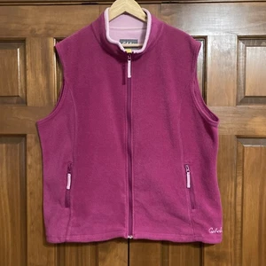Cabela’s Damen Gr. 2XL Rosa Polyester Fleece Weste Reißverschlusstaschen - Bild 1 von 5