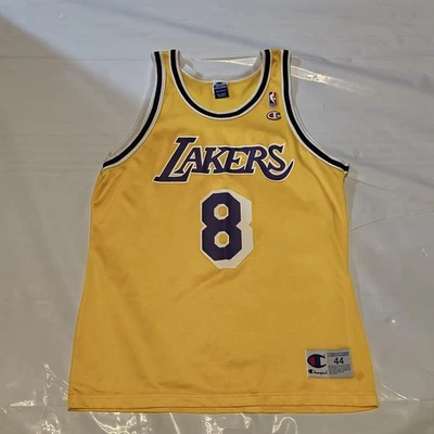 Vintage 90s Champion Los Angeles Lakers Kobe Bryant Jersey #8 Adult Size 44 L - Image 1 of 4