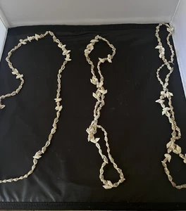 "Lote de 3 collares vintage de 16"" concha marina natural Lei Boho joyería de playa" - Imagen 1 de 1