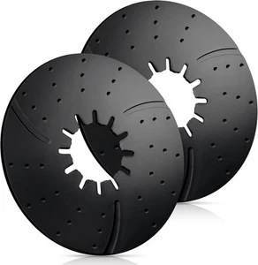 Paquete de 2 remolque cámper autocaravana de 10 pulgadas con placa lubricante de enganche de quinta rueda quinta 10, negro - Imagen 1 de 7