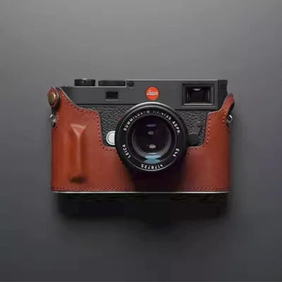 Genuine Real Leather Camera Bag Protective Case Cover Base Grip For Leica M11 - Image 1 of 4