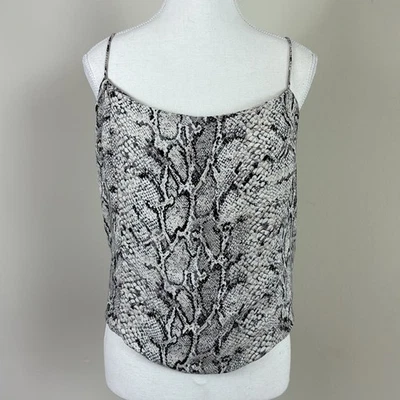 Reformation Meyer Snake Print Crepe Tie Strap Blouse Size 16 - Image 1 of 4