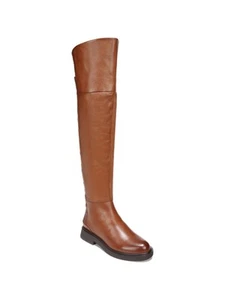 FRANCO SARTO Womens Brown Battina Round Toe Block Heel Leather Riding Boot 7 M - Picture 1 of 6