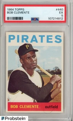 1964 Topps бейсбол #440 Боб Роберто Клементе Pittsburgh Pirates HOF PSA 5 EX - Изображение 1 из 2