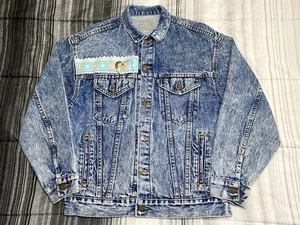 Giacca camionista Levi’s vintage anni 80 donna piccola personalizzata Southwestern concho bottone - Foto 1 di 12