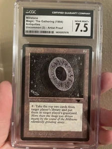 MTG ARTIST PROOF ANTIQUITIES MILLSTONE KAJA FOGLIO ARTIFACT 1994 Cgc 7.5 - Picture 1 of 2