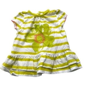 Just One You Made by Carter’s Baby Girls’ Size 6 Months Top Lime Green White - Picture 1 of 9