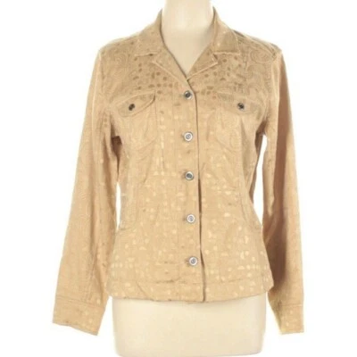 Christopher & Banks Chaqueta Informal Mujer Grande Tostada Botón Frontal  Foto 1 de 4
