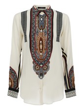 Etro Occasione Donna Camicie Nero, Ecru, Multicolore IT 42
