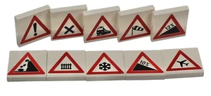 Lego 10x White Tile 2x2 Custom Printed Road Sign NEW!!! 2 - Picture 1 of 1