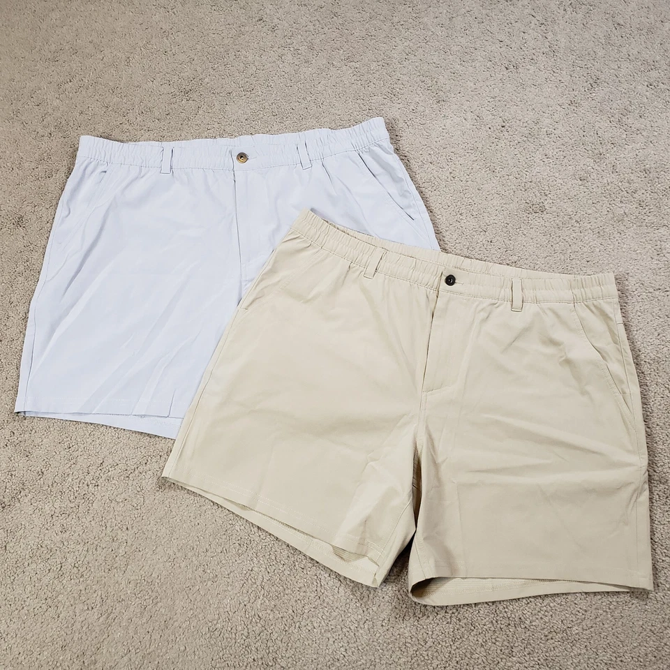 Columbia PFG Uncharted Pantalones Cortos Híbridos Elastizados Hombres XL Gris Tostado 6” Entrepierna LOTE DE 2 Foto 1 de 4