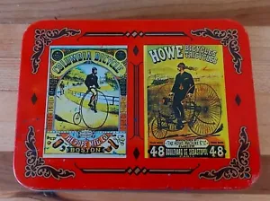 Vintage Howe Bicycle And Columbia Bicycle Playing Cards In Tin Complete 2 Decks - Picture 1 of 3