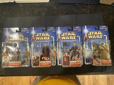 Hasbro STAR WARS Attack of the Clones lot of 4 figures 2002 NIB - Image 1 of 4