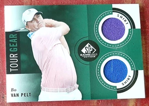 BO VAN PELT DUAL SHIRT RELIC TOUR GEAR #TG-BV ~ 2013 SP GAME USED EDITION GOLF - Picture 1 of 2