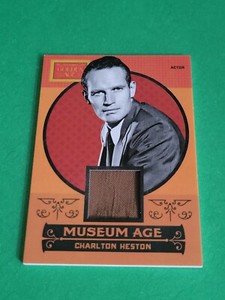 CHARLTON HESTON  - 2014 PANINI GOLDEN AGE MUSEUM AGE MATERIAL CARD  #11