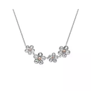 Hot Diamonds Silver Necklace DN140 - Forget Me Not Flowers - RRP £95.00 - Picture 1 of 5