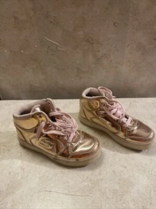 Sketchers High Top Rose Gold Glossy Youth Size 13 - Picture 1 of 9