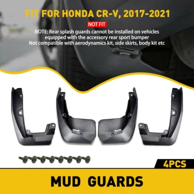 Set Of 4 Front&Rear Splash Guards Mud Flaps Fender for Honda CR-V CRV 2017-2021 - Image 1 of 4