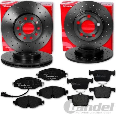 brembo BREMSSCHEIBEN + BELÄGE VORNE + HINTEN für VW GOLF 7 AUDI A3 SEAT LEON - Bild 1 von 4