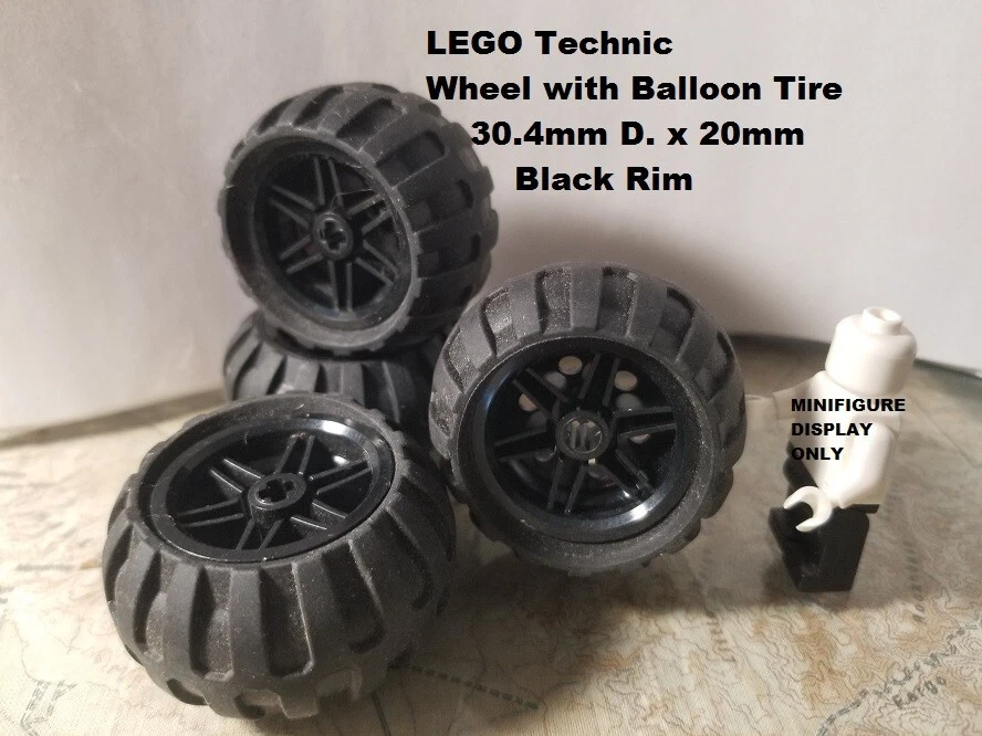LEGO Technic Large Size Black Rim Wheel with Rubber Tire 30.4mm D. x 20mm - Image 1 of 1