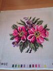 Scandinavian Cewec Vintage Tapestry Completed Cover C983 Roses  31 X 30Cms