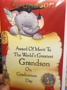 SCHOOL GRADUATION CARD for GRANDSON from Grandparents G9 - Bild 1 von 3