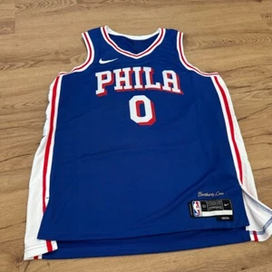 NWT Nike NBA Philadelphia 76ers Tyrese Maxey #0 Jersey Icon Edition Blue 52 XL - Picture 1 of 7
