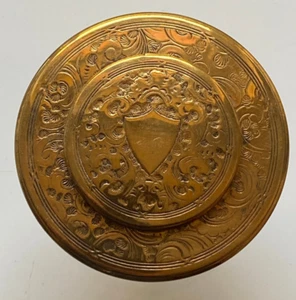 L.Leichner  -  seltene Puderdose - Vintage  - Goldfarbend - Durchmesser 6,5 cm - Picture 1 of 6